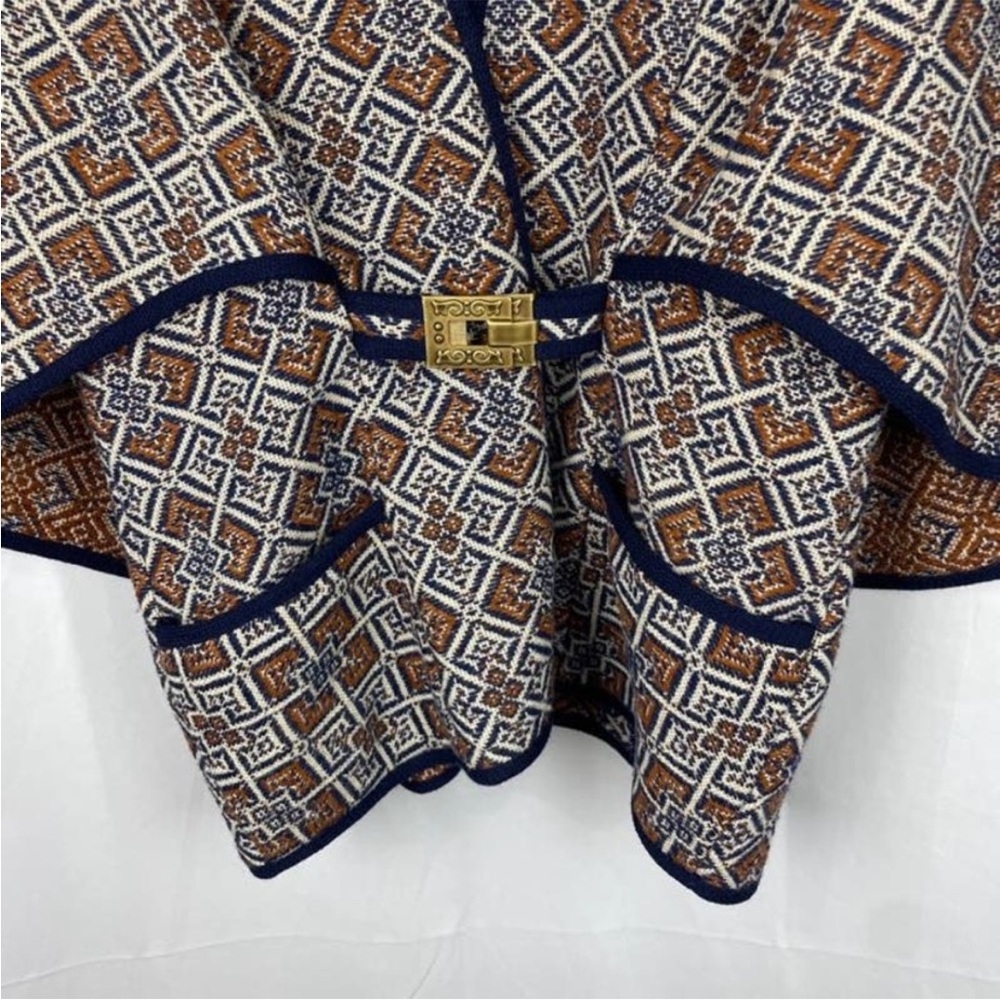 Caerwys Clothes 100% Pure Wool Cape Waistcoat Tapestry Design Vintage 1970s OSFA - Picture 2 of 10